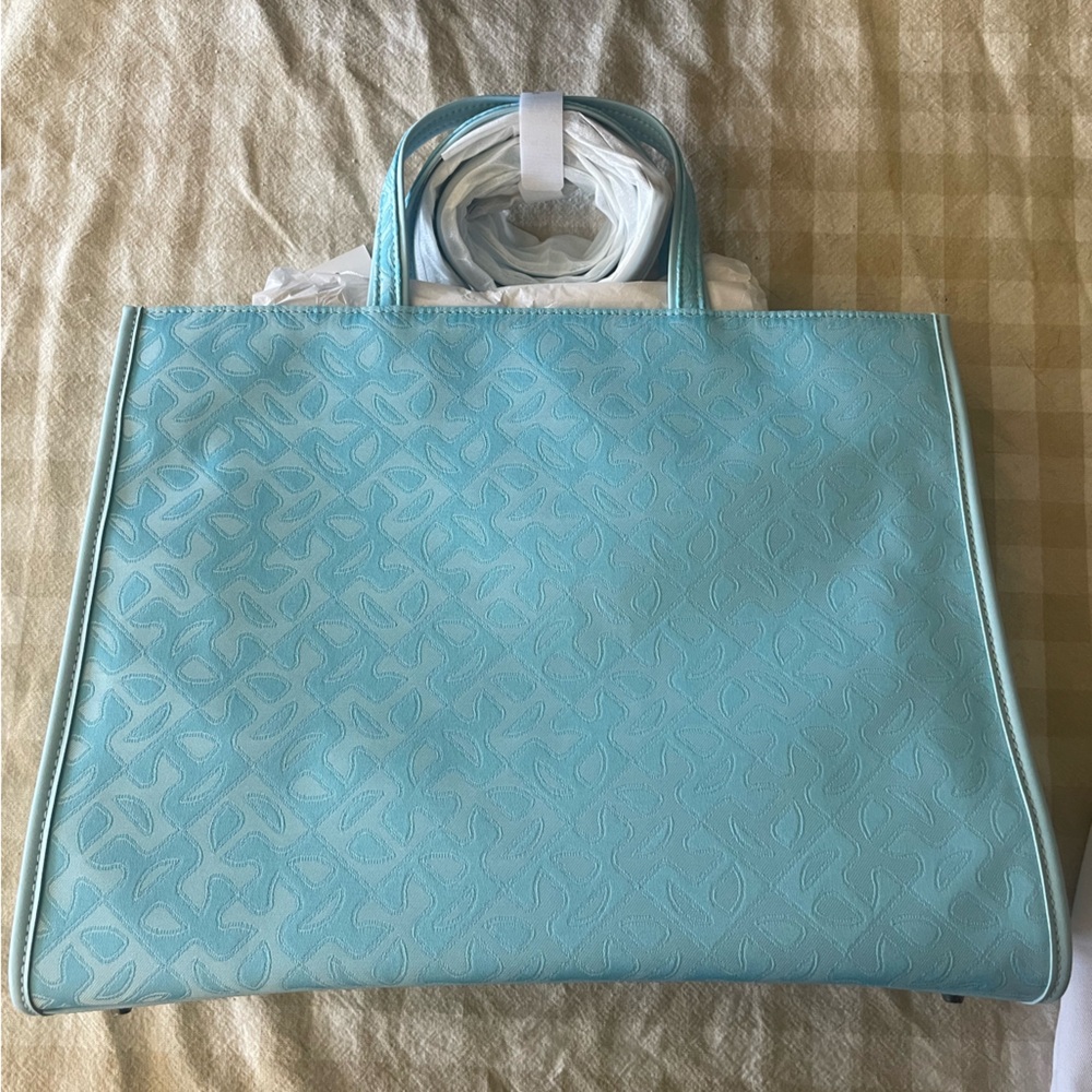 NWT TELFAR Jacquard Shopper - Medium - Pool Blue - Picture 2 of 7